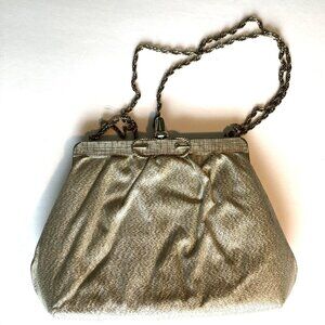 Textured Silver Evening Purse-Vintage